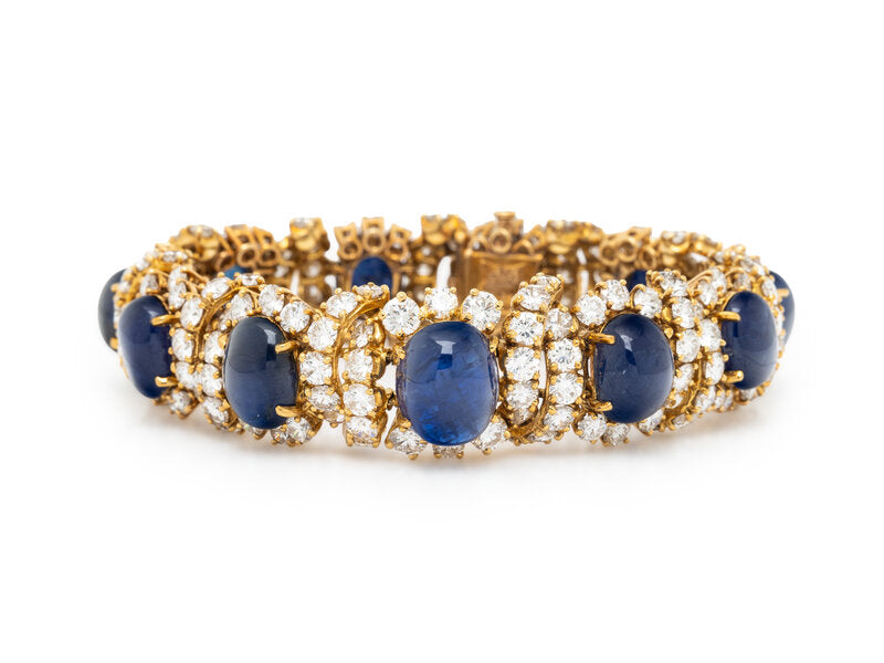 André Vassort for M. Gérard Burmese Sapphire and Diamond Bracelet