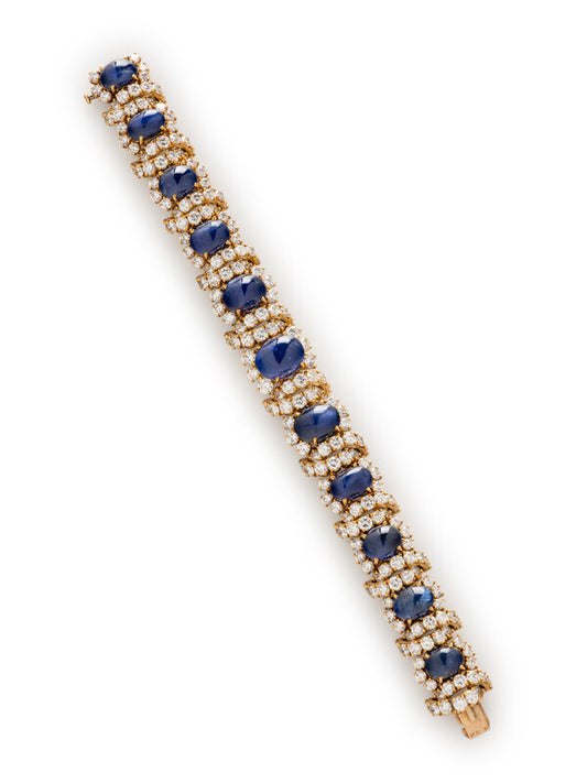 André Vassort for M. Gérard Burmese Sapphire and Diamond Bracelet